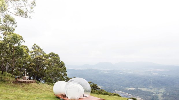 Bubble Tent Australia, Capertee Valley, NSW. Apart from overlooking the spectacular Capertee Valley, the location is also one of Australia's 50 "Important Bird Area" sanctuaries.