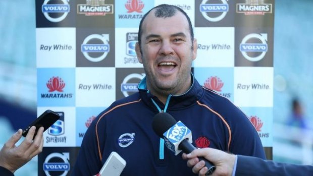 Reason to smile: Michael Cheika has overseen a wonderful revival in the Waratahs' fortunes.