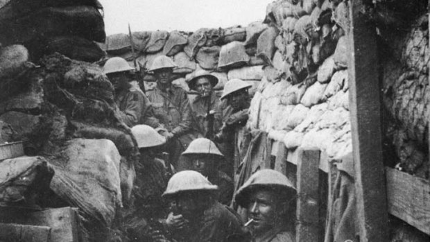 Diggers in the trenches at Fromelles.