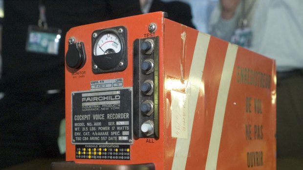 A 'black box' flight recorder.