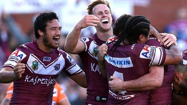 Relief: Manly players control their own minor premiership destiny.