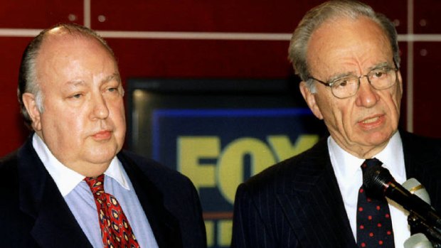 Alleged campaign backers ... Roger Ailes, left, and Rupert Murdoch.