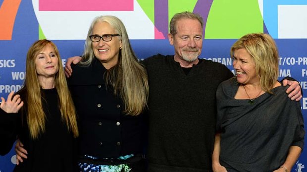 "This one's got no safety net" says Peter Mullan. Pictured with Holly Hunter, Jane Campion and Robyn Malcom.