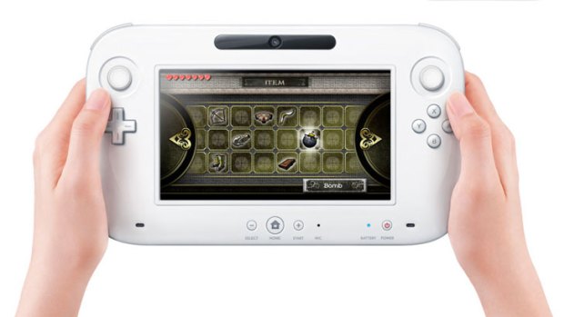 The Wii U features a 6.2-inch touch-screen controller