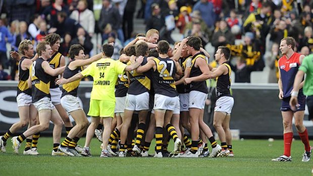 Stunning defeat: Richmond beat the Dees in 2009.