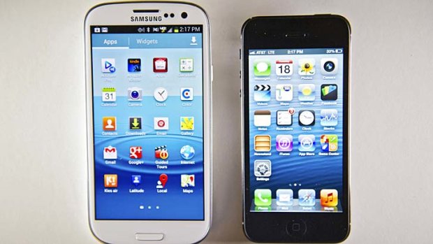 On top ... Samsung and Apple lead the way in sales of smart devices.
