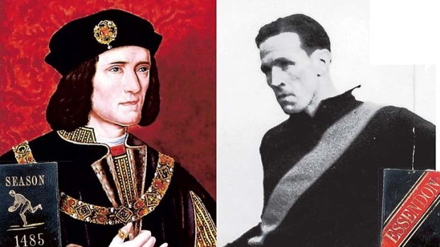 King Richard III and his digitally altered membership ticket (left) and Dick Reynolds and the membership card being sold by Leski.