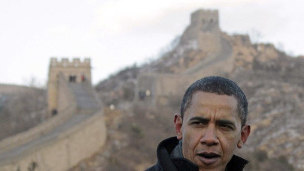 Barack Obama . . . breaching the Great Wall.