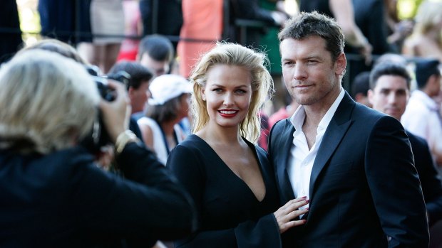 Lara Bingle and Sam Worthington arrive at the 3rd Annual AACTA Awards. 