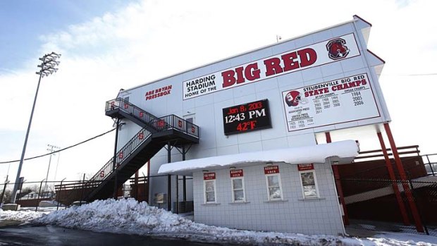 Scandal: Harding Stadium. home of the Steubenville High Big Red football team.