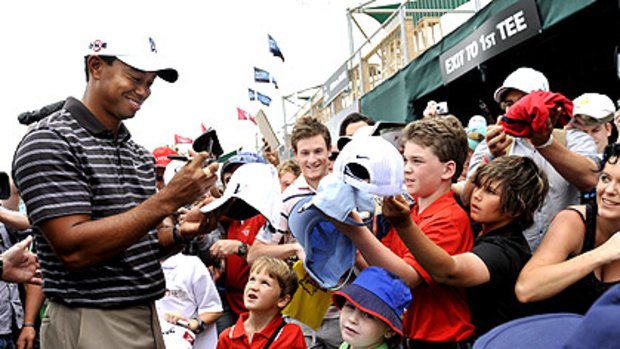Tiger Woods attracted plenty of attention at Victoria Golf Club. The champion played in the pro-am yesterday ahead of today's Australian Masters.