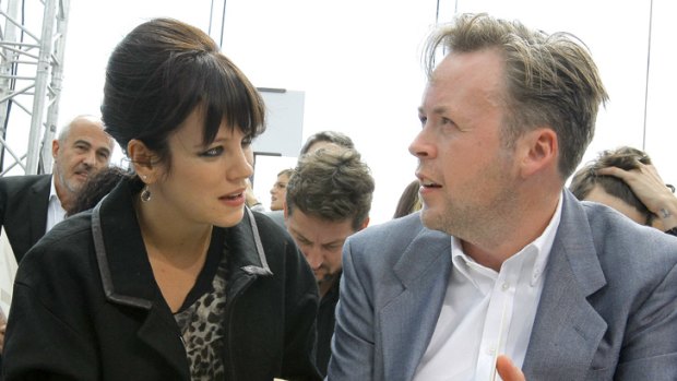 Sobering influence ... Lily Allen and husband Sam Cooper.
