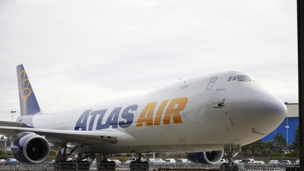 The final Boeing 747, a freighter, at Boeing's assembly plant during a delivery ceremony to Atlas Air in Everett, US last month. 