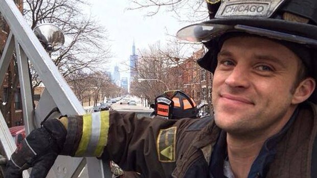 Rescue operation ... Jesse Spencer and his family had to be rescued by firemen, which is ironic given he plays fireman Lt Casey on <i>Chicago Fire</i>.