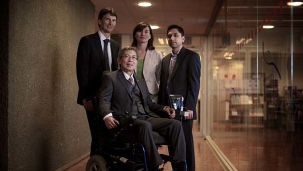 Left to Right: Paul Butler, Leigh Angus, Jawad Shamsi Front: Professor Hung Nguyen.