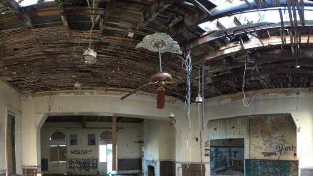 The interior of the Guildford Hotel is increasingly in a state of disrepair.