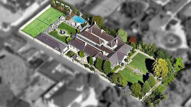 Sprawling: The property on St Georges Road in Toorak is one of Melbourne's finest trophy homes.