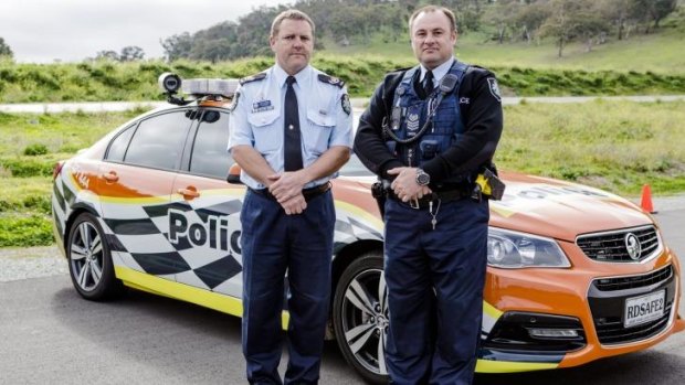 Traffic Operations Station Sergeant Rod Anderson and Road Safety Operations Team Sergeant Stuart Howes.