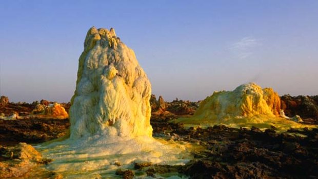 Ethiopia's Danakil Depression - the hottest place on the planet with an average annual temperature of 34.4 Celsius.