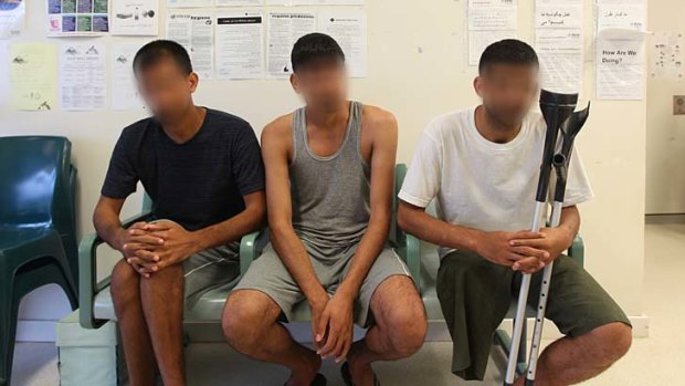 Waiting: West Point Detention Centre asylum seekers on Christmas Island.