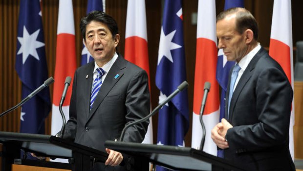 ''There are many things Japan and Australia can do together by each of us joining hands with the United States, an ally for both our nations'': Shinzo Abe.