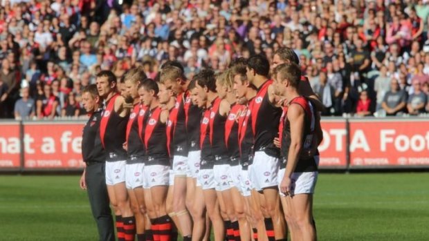 Essendon players on ANZAC Day