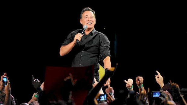 Bruce Springsteen in concert at Rod Laver Arena.