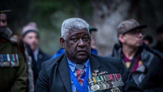 ANZAC day Aboriginal and Torres strait Islander commemoration ceremony on mt Ainslie, Canberra.