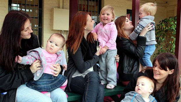 Pregnant pause &#8230; mothers with a new lease of life at the DALE school in Waratah, Newcastle.