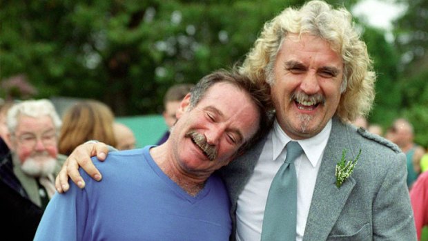 Robin Williams and Billy Connolly at Scotland's Highland Games in 2000.
