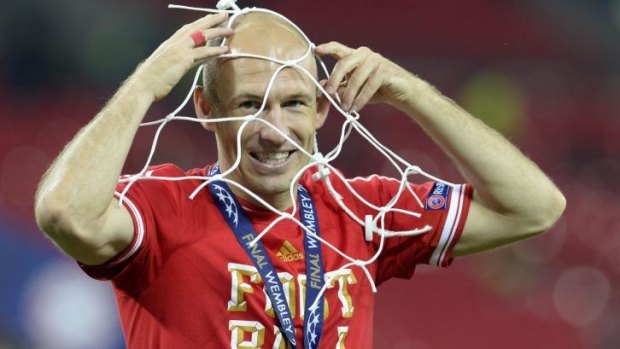 Winning the fitness battle: Arjen Robben.