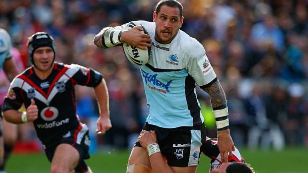 Newcastle bound ... Jeremy Smith playing for the Sharks this season.