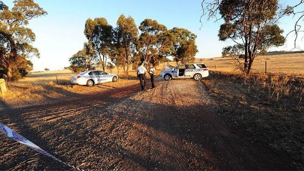 Police at the scene at Natte Yallock.