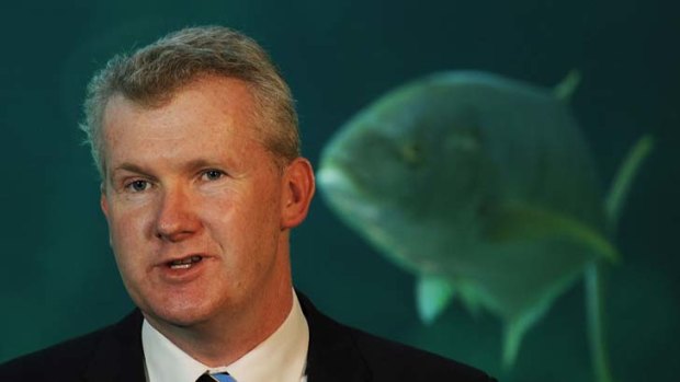 Environment Minister Tony Burke went to the Sydney Aquarium yesterday to announce the world's largest network of marine reserves. BUt a big battle with the fishing industry looms.