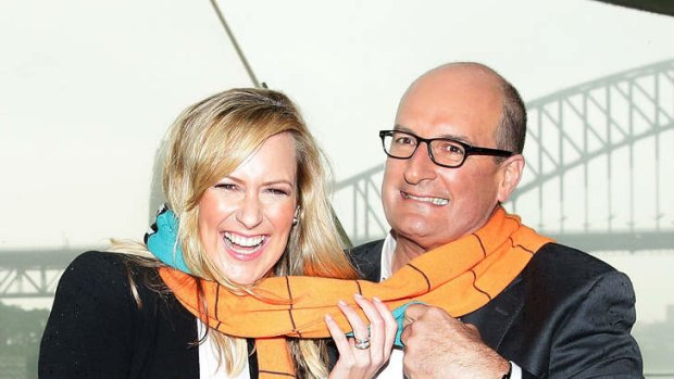 "A second family": Doyle with <i>Sunrise</i> co-host David Koch.