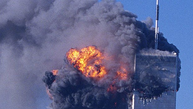 The second plane strikes New York's World Trade Centre on September 11, 2001.