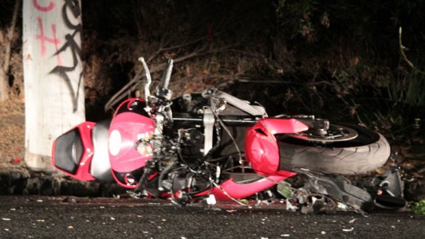 The crash scene in South Yarra