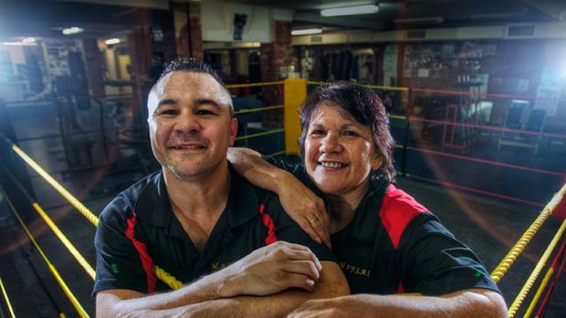 Gloves off: boxing great Robbie Peden and activist and community worker Glenda Thorpe.