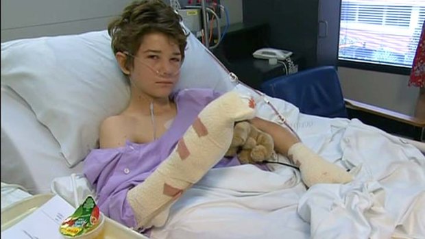 "Michael Boggan, 15, lost most of his fingers after a golf ball filled with explosives detonated in a backyard west of Brisbane on Friday afternoon".