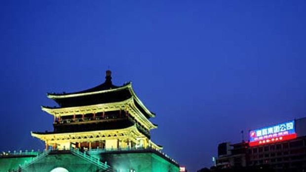 Landmark ... the Bell Tower in Xian.