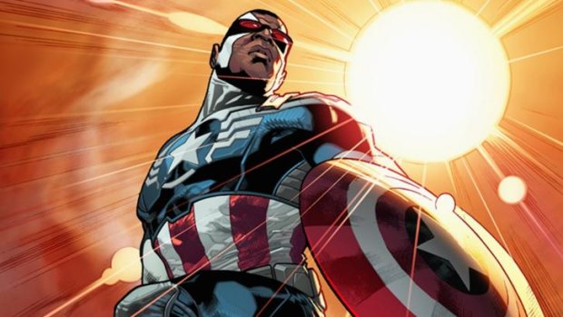 The cover of the new <i>Captain America</i> Marvel comic book.