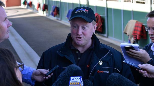 "He's not a toy ... Black Caviar's not worth as much as All Too Hard" ... trainer Wayne Hawkes.