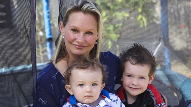 Danica Weeks with her two children. Her husband Paul was on flight MH370.