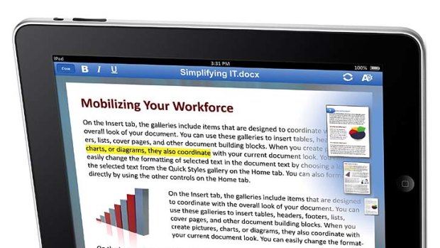 Quickoffice for iPad.