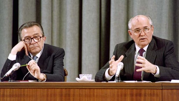 Andreotti with then Russian president Mikhail Gorbachev in 1991.