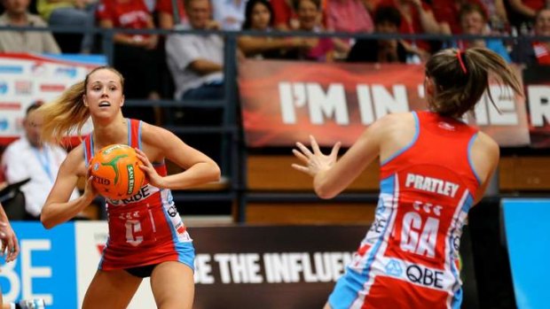 Ready to step up: Paige Hadley of the NSW Swifts has come in for praise from Diamonds coach Lisa Alexander.