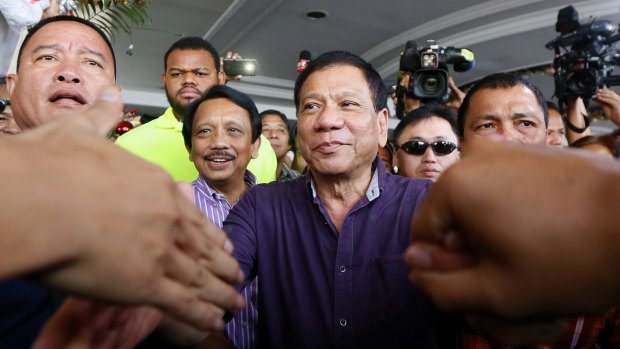 Philippines presidential frontrunner Rodrigo Duterte.