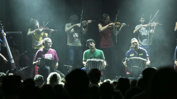 Orquesta Tipica Fernandez Fierro perform during the 2014 Sydney Festival.