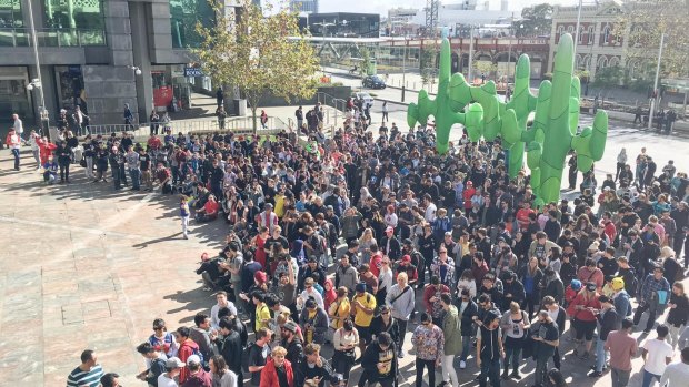 Over 1000 people gathered in Perth for a Pokemon treasure hunt.
