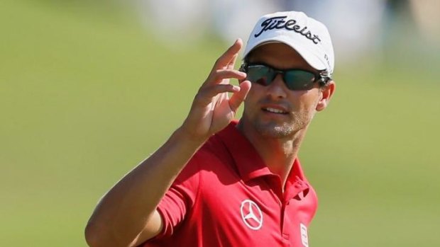 That's more like it: Adam Scott bounced back from a poor first round.